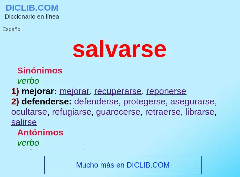 ¿Qué es salvarse? - significado y definición