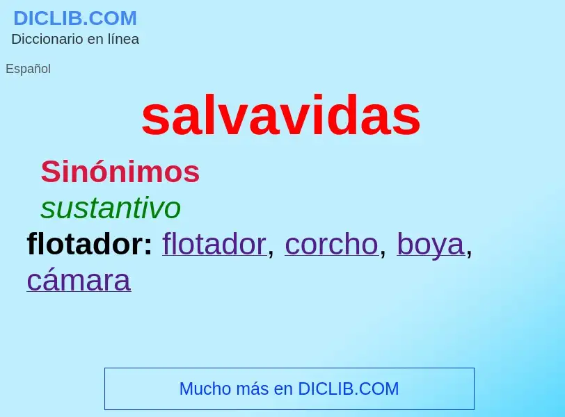 What is salvavidas - meaning and definition