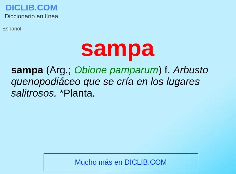 ¿Qué es sampa? - significado y definición