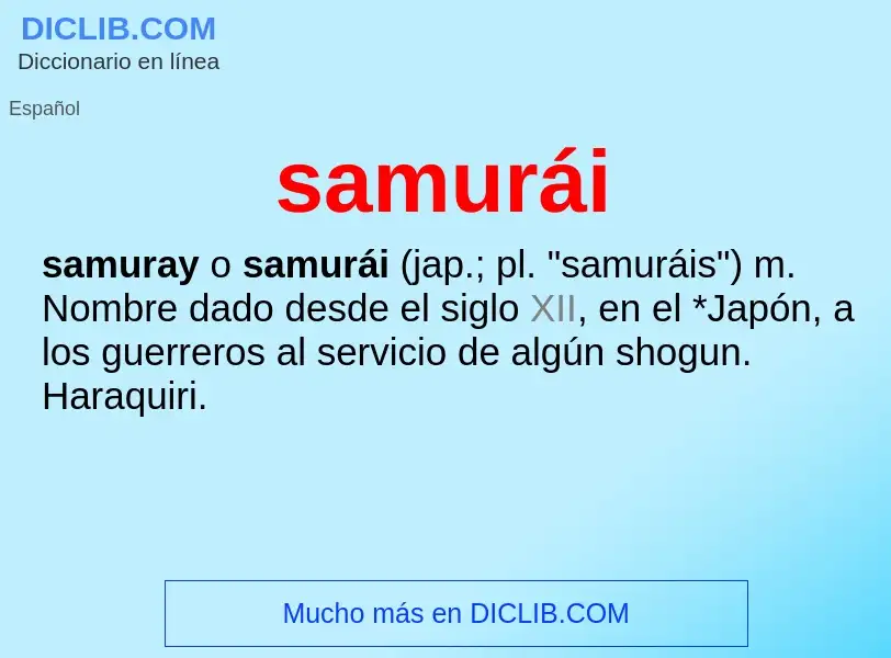 ¿Qué es samurái? - significado y definición