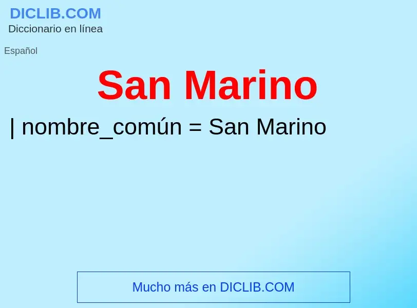 What is San Marino - meaning and definition