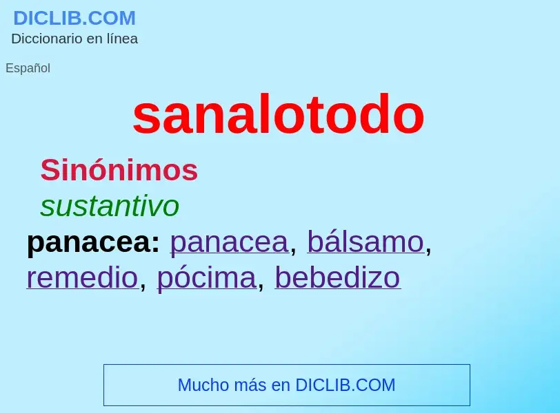 What is sanalotodo - meaning and definition