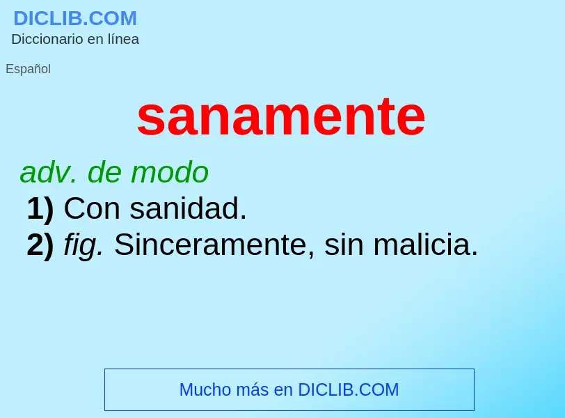 Wat is sanamente - definition