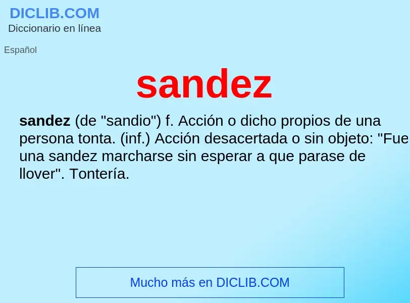 Wat is sandez - definition