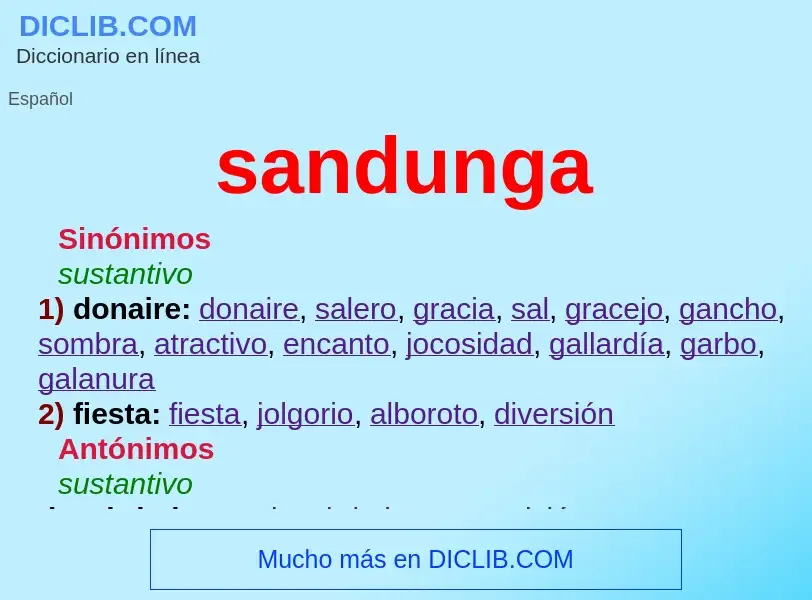 What is sandunga - definition