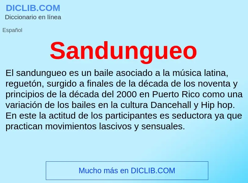 Was ist Sandungueo - Definition