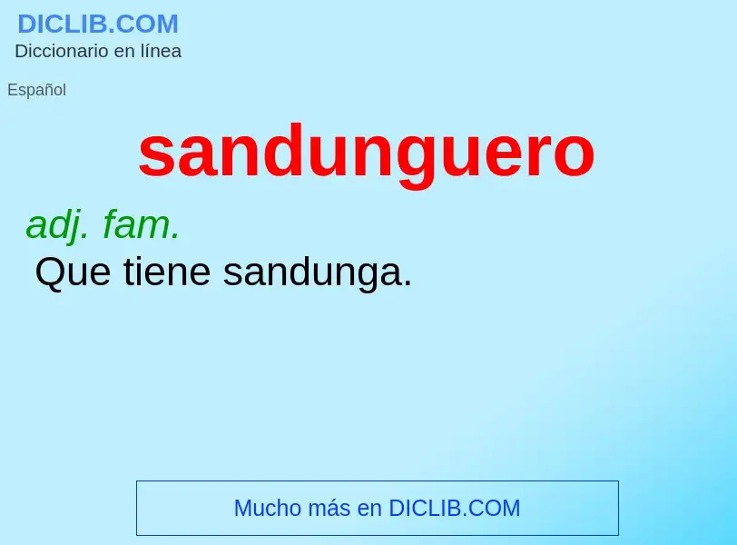 What is sandunguero - meaning and definition