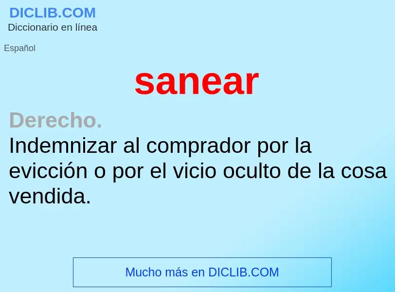 O que é sanear - definição, significado, conceito