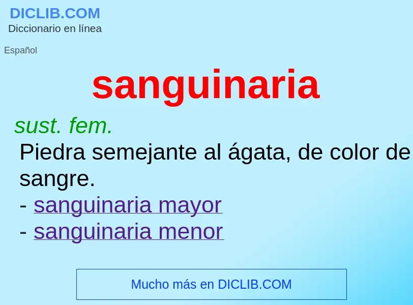 Was ist sanguinaria - Definition