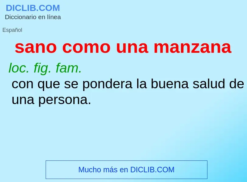 O que é sano como una manzana - definição, significado, conceito
