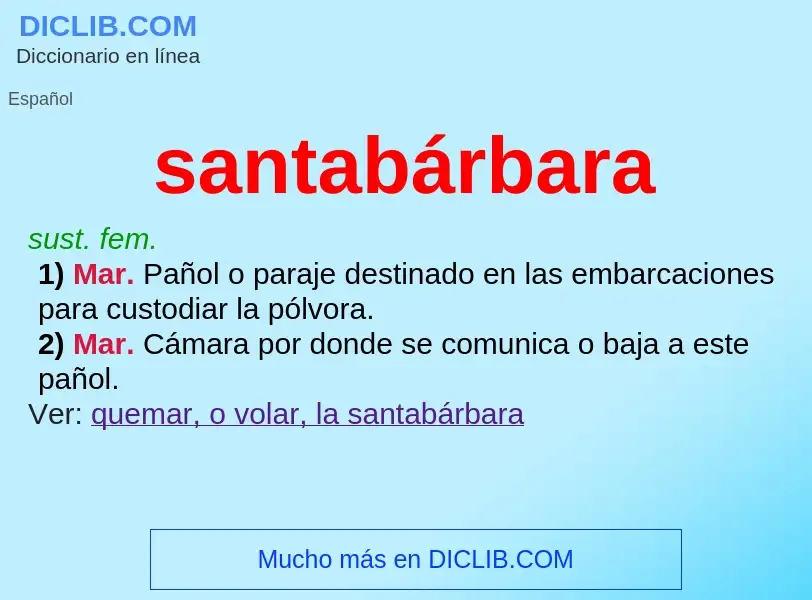 Wat is santabárbara - definition