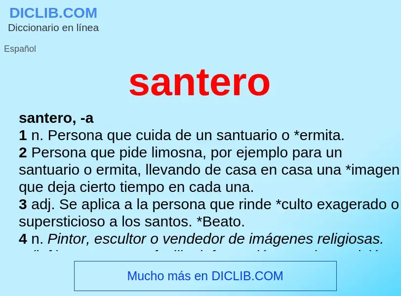 What is santero - meaning and definition