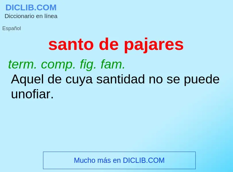 Wat is santo de pajares - definition