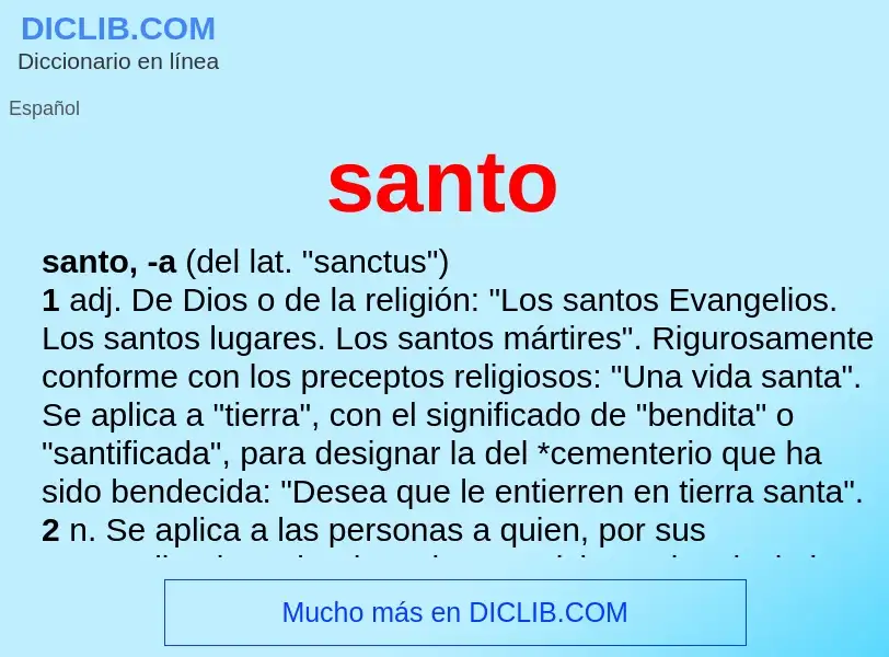 What is santo - definition