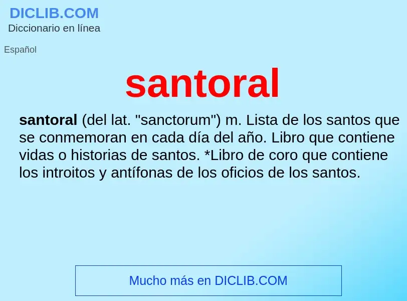 ¿Qué es santoral? - significado y definición