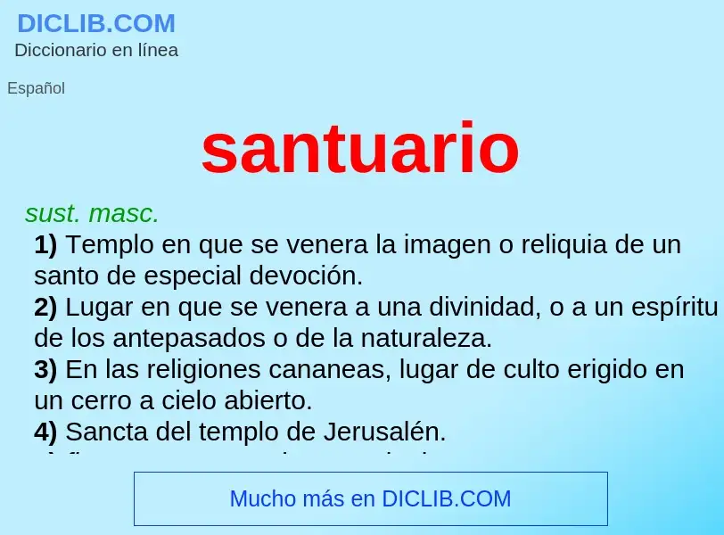 What is santuario - meaning and definition