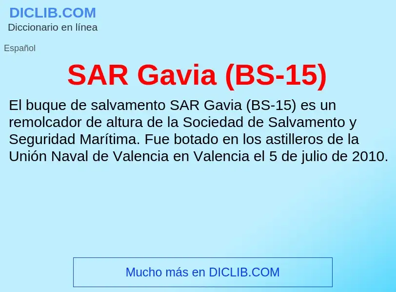 What is SAR Gavia (BS-15) - meaning and definition