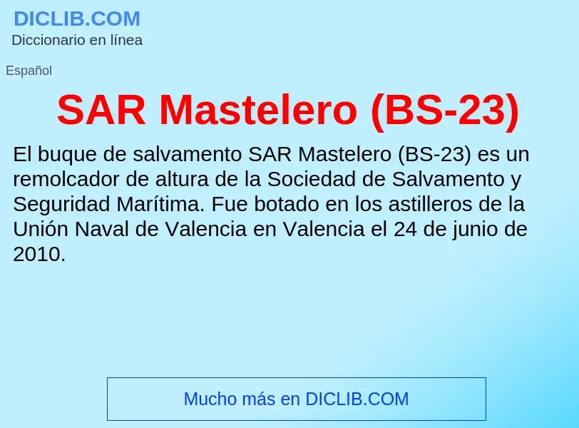 What is SAR Mastelero (BS-23) - definition