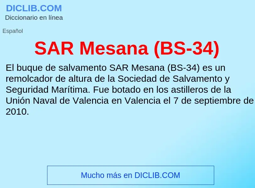 What is SAR Mesana (BS-34) - definition