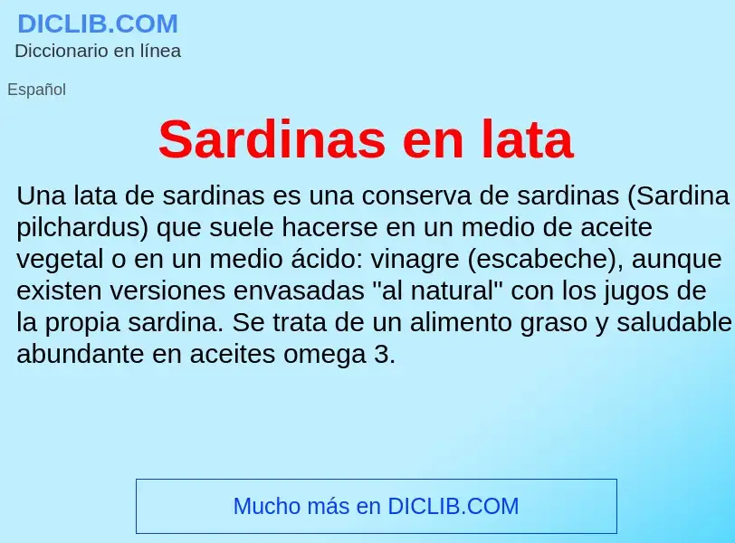 What is Sardinas en lata - definition