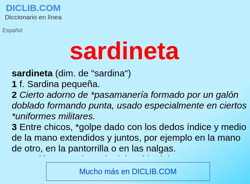 O que é sardineta - definição, significado, conceito