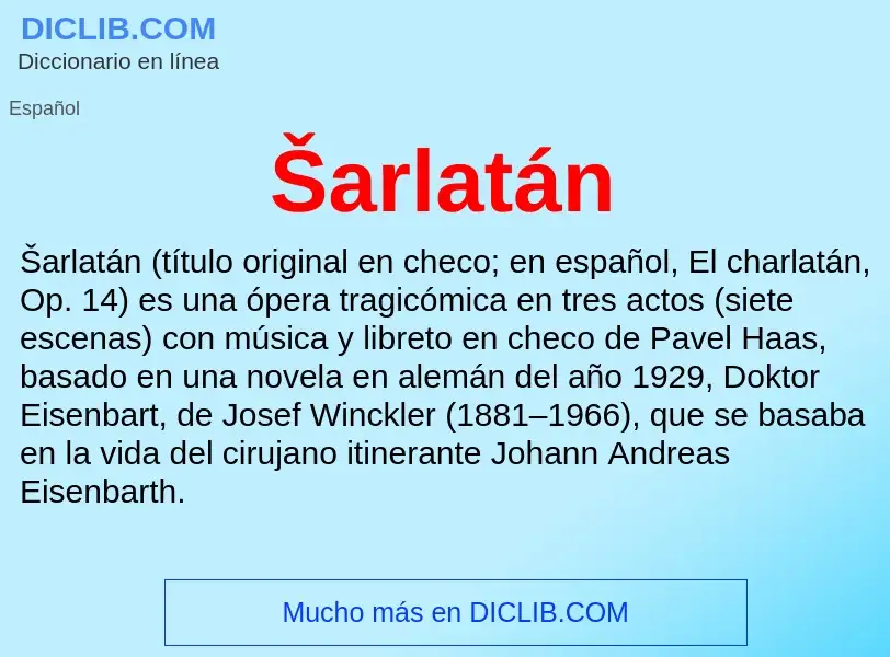 O que é Šarlatán - definição, significado, conceito