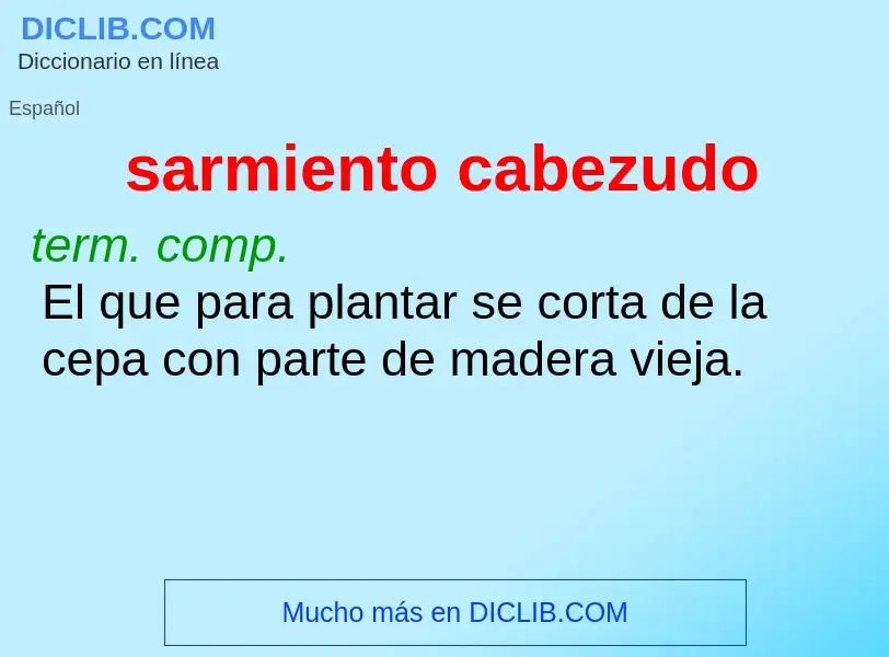 What is sarmiento cabezudo - meaning and definition