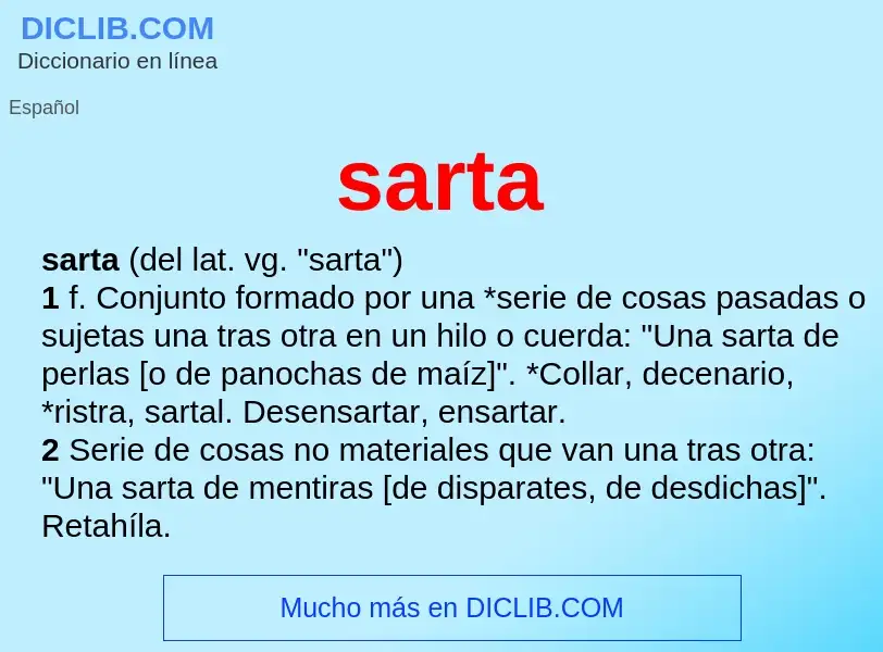 What is sarta - definition