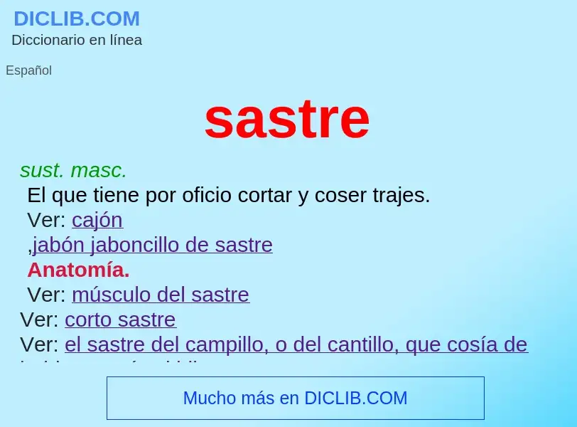 What is sastre - definition