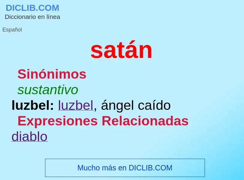 ¿Qué es satán? - significado y definición