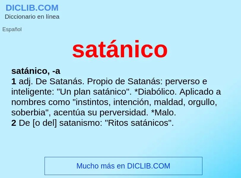 Was ist satánico - Definition