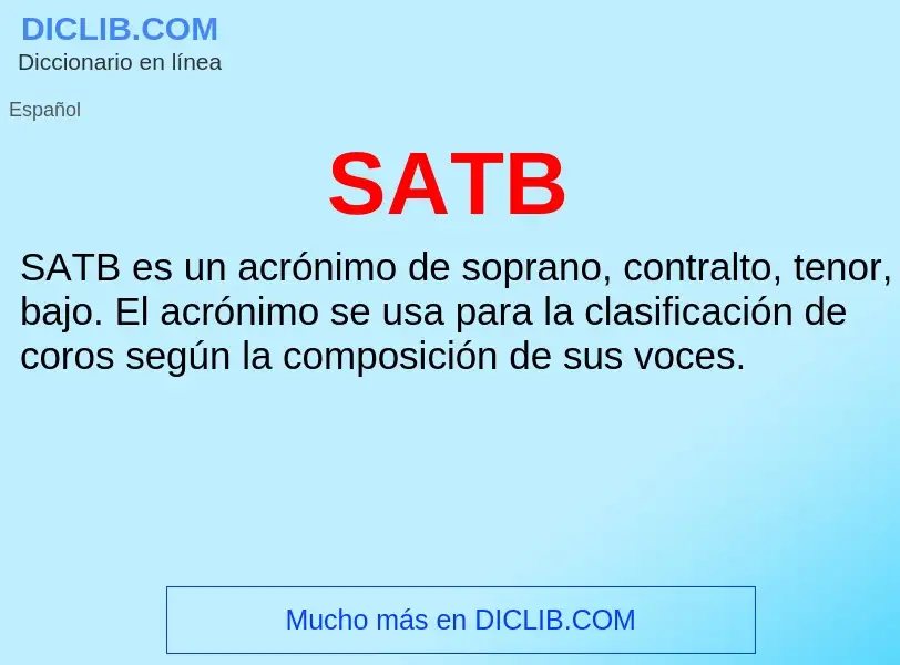 Wat is SATB - definition