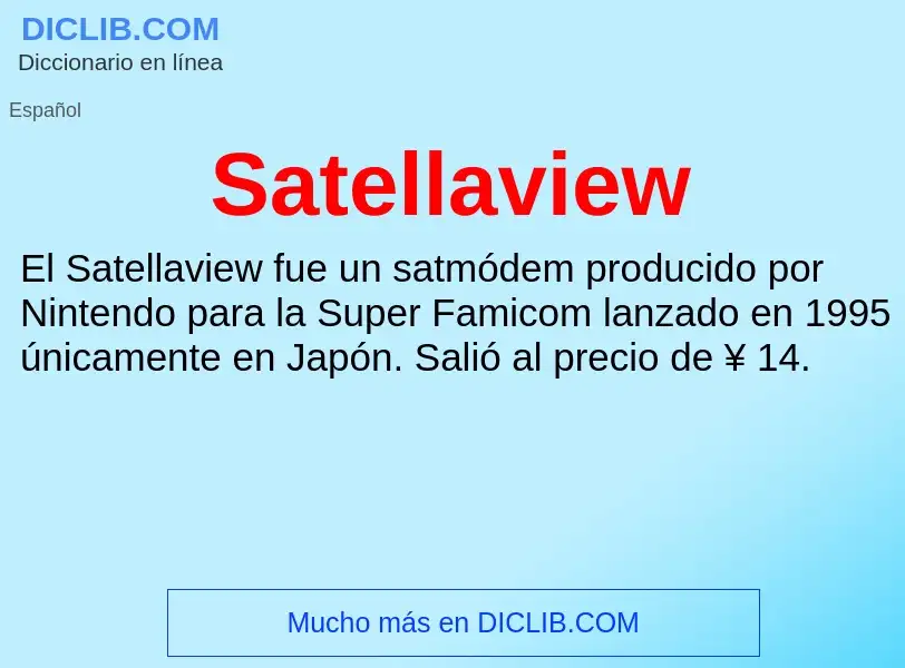 Wat is Satellaview - definition