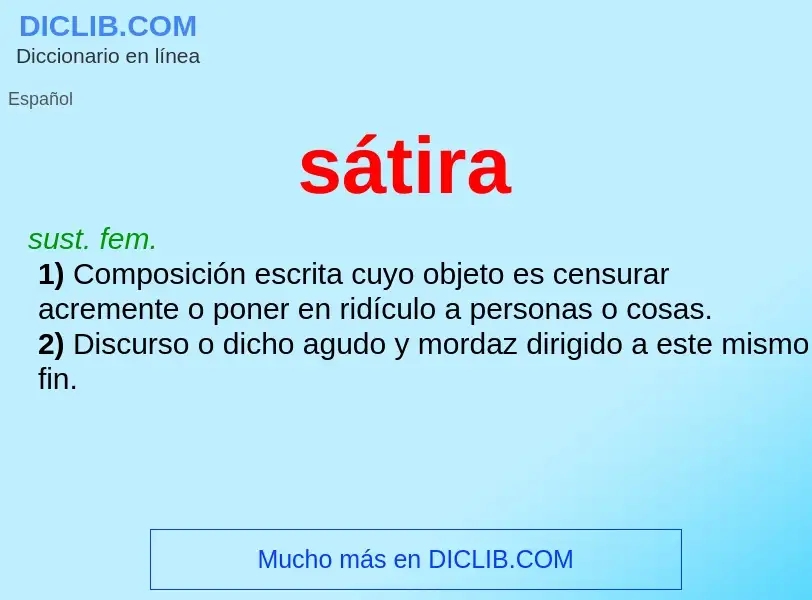 ¿Qué es sátira? - significado y definición