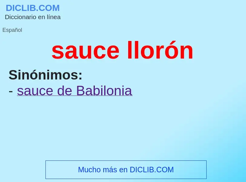 What is sauce llorón - definition