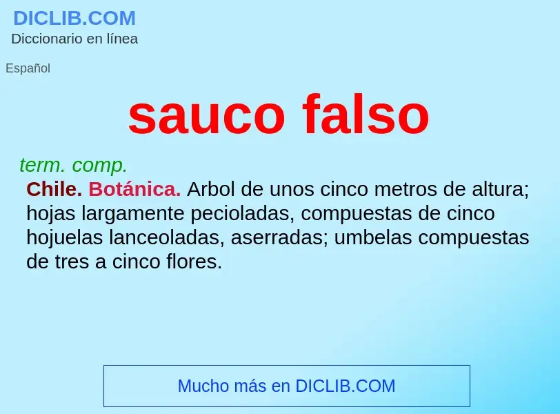 ¿Qué es sauco falso? - significado y definición