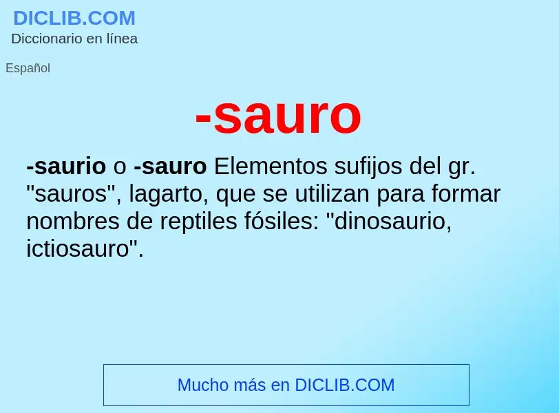 Wat is -sauro - definition