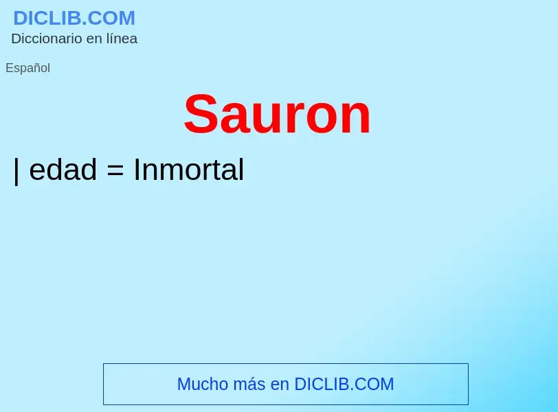 Wat is Sauron - definition