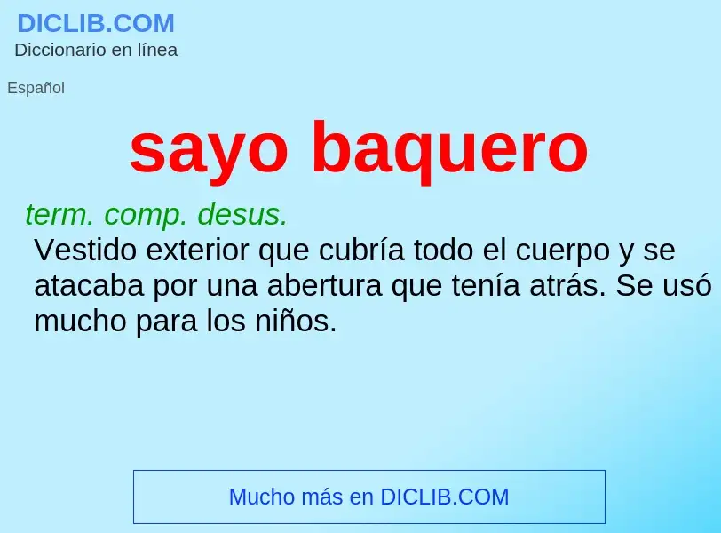 Was ist sayo baquero - Definition