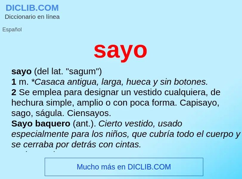 What is sayo - definition