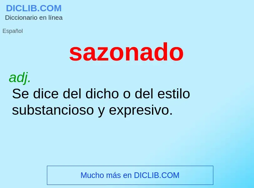 O que é sazonado - definição, significado, conceito