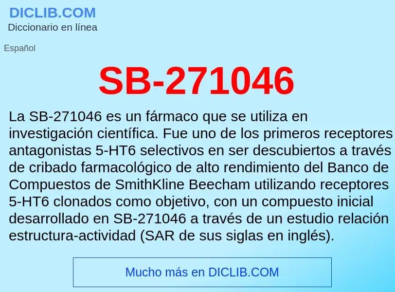 Τι είναι SB-271046 - ορισμός