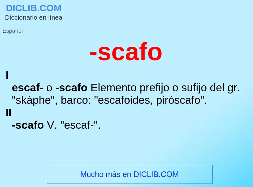 Wat is -scafo - definition