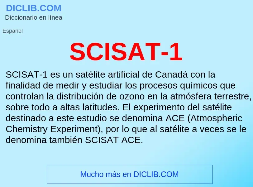 Wat is SCISAT-1 - definition