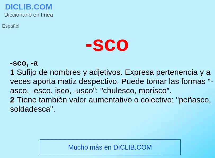 Wat is -sco - definition