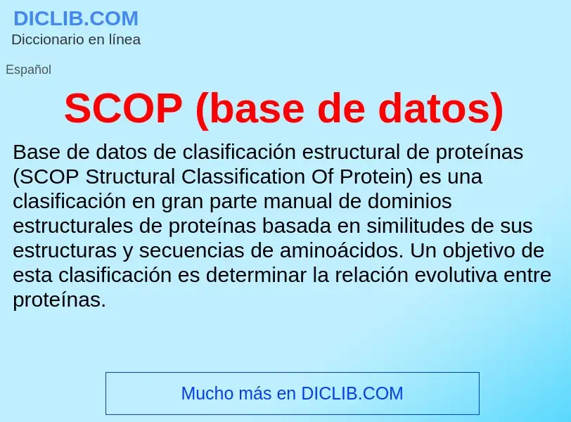 Wat is SCOP (base de datos) - definition