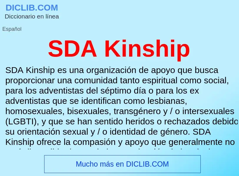 Что такое SDA Kinship - определение