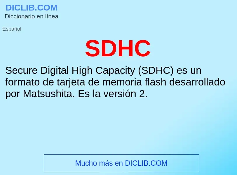 Τι είναι SDHC - ορισμός