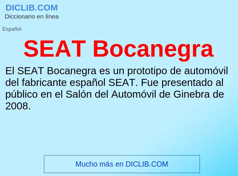 Что такое SEAT Bocanegra - определение