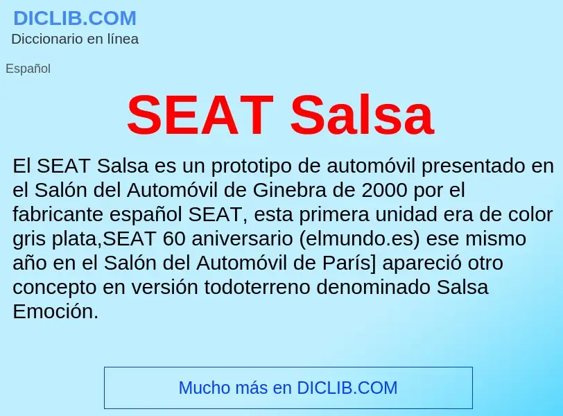 Что такое SEAT Salsa - определение